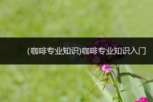 （咖啡专业知识)咖啡专业知识入门