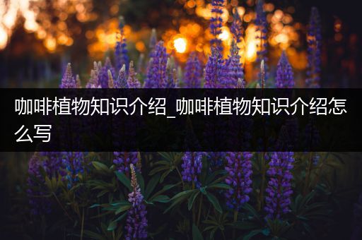 咖啡植物知识介绍_咖啡植物知识介绍怎么写