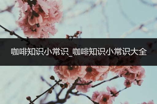 咖啡知识小常识_咖啡知识小常识大全