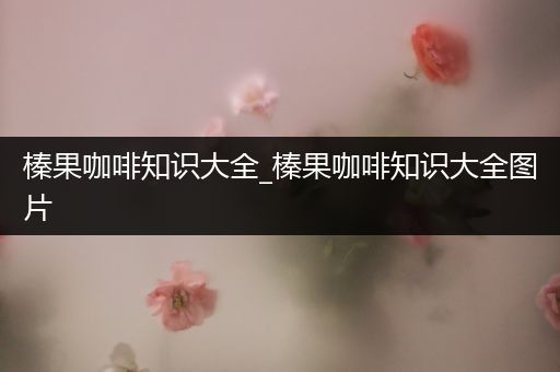 榛果咖啡知识大全_榛果咖啡知识大全图片