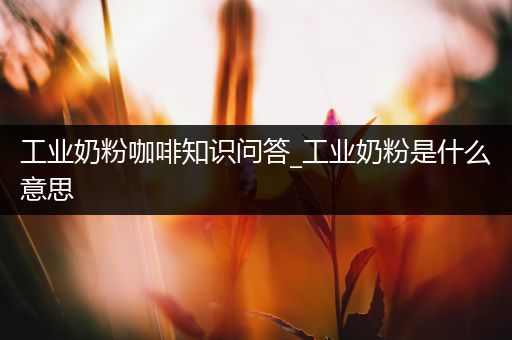 工业奶粉咖啡知识问答_工业奶粉是什么意思