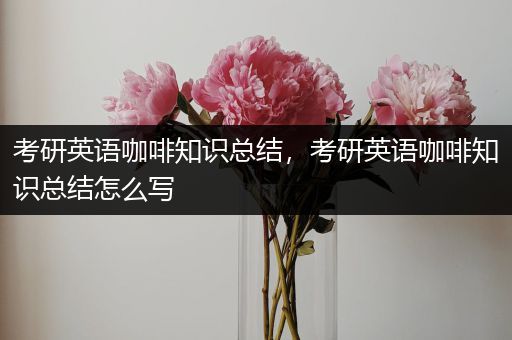 考研英语咖啡知识总结，考研英语咖啡知识总结怎么写