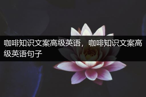 咖啡知识文案高级英语，咖啡知识文案高级英语句子