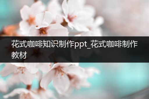 花式咖啡知识制作ppt_花式咖啡制作教材