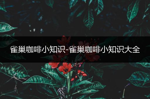 雀巢咖啡小知识-雀巢咖啡小知识大全